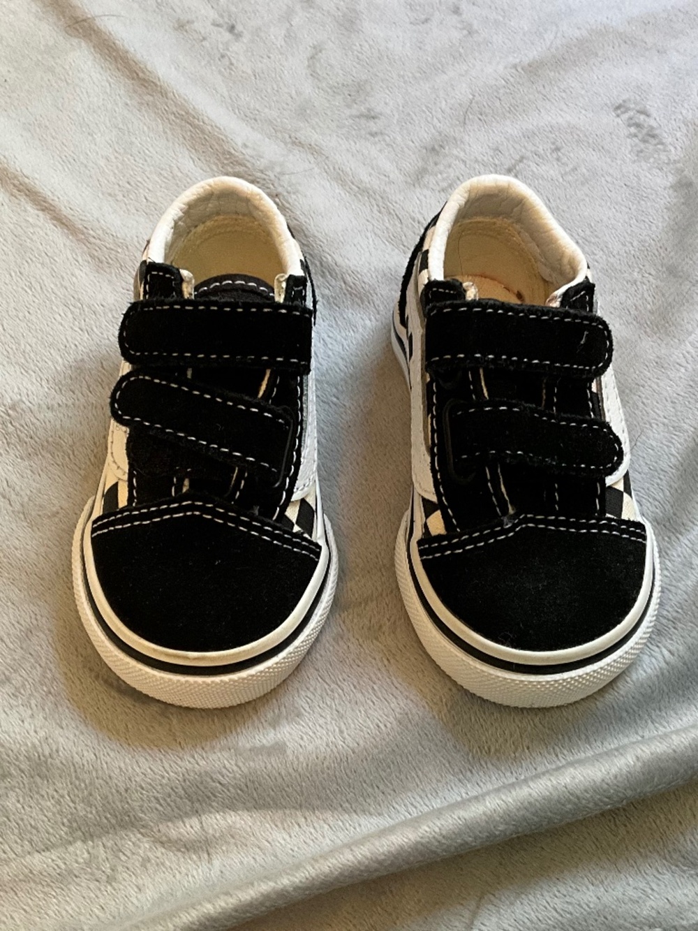 Toddler Old Skool Vans Checkered size 4